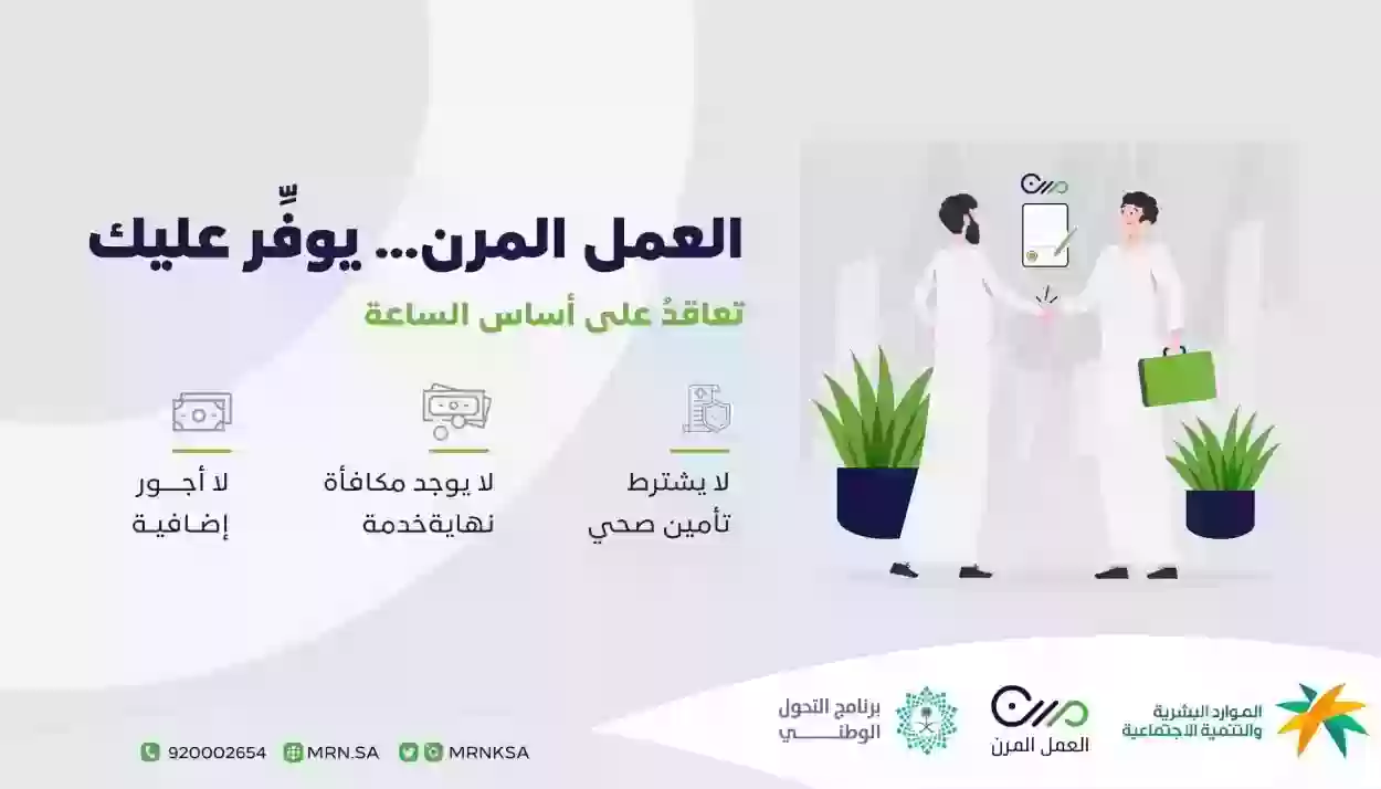 متى تنزل فلوس مرن؟ كم عدد ساعات العمل المرن بالسعودية؟